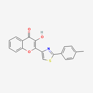 3-Hydroxy-2-[2-(4-methylphenyl)-1,3-thiazol-4-yl]-4H-1-benzopyran-4-one