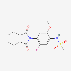 Methanesulfonamide, N-(5-fluoro-4-(1,3,4,5,6,7-hexahydro-1,3-dioxo-2H-isoindol-2-yl)-2-methoxyphenyl)-