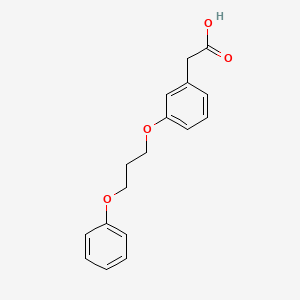 molecular formula C17H18O4 B1427648 2-[3-(3-Phenoxypropoxy)phenyl]acetic acid CAS No. 1291989-23-5