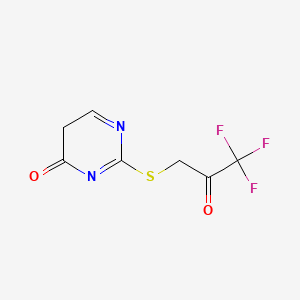 4(5H)-Pyrimidinone, 2-((3,3,3-trifluoro-2-oxopropyl)thio)-