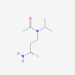 molecular formula C8H16N2OS B1427652 N-(2-carbamothioylethyl)-N-(propan-2-yl)acetamide CAS No. 1225846-65-0