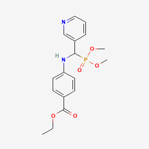 Ethyl 4-(((dimethoxyphosphinyl)-3-pyridinylmethyl)amino)benzoate