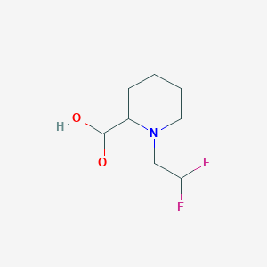 molecular formula C8H13F2NO2 B1427658 1-(2,2-Difluoroethyl)piperidine-2-carboxylic acid CAS No. 1218200-72-6