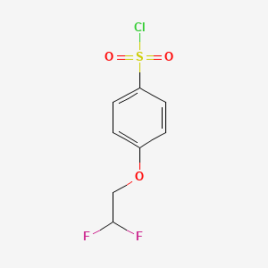 molecular formula C8H7ClF2O3S B1427666 4-(2,2-二氟乙氧基)苯基磺酰氯 CAS No. 954369-07-4