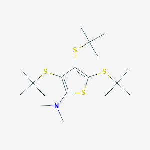 3,4,5-Tris(tert-butylsulfanyl)-N,N-dimethylthiophen-2-amine