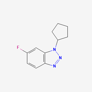 molecular formula C11H12FN3 B1427669 1-Cyclopentyl-6-fluoro-1,2,3-benzotriazole CAS No. 1375069-33-2
