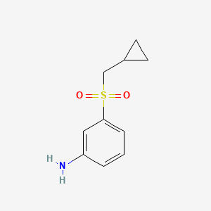molecular formula C10H13NO2S B1427673 3-(环丙基甲磺酰基)苯胺 CAS No. 1375068-78-2