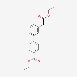molecular formula C19H20O4 B1427678 4-[3-(2-乙氧基-2-氧代乙基)苯基]苯甲酸乙酯 CAS No. 1375068-97-5