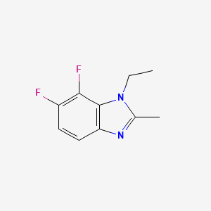 molecular formula C10H10F2N2 B1427680 1-乙基-6,7-二氟-2-甲基-1,3-苯并二唑 CAS No. 1381944-71-3