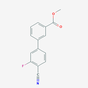 molecular formula C15H10FNO2 B1427682 3-(4-氰基-3-氟苯基)苯甲酸甲酯 CAS No. 1381944-52-0