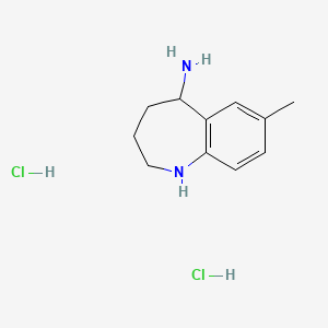 molecular formula C11H18Cl2N2 B1427684 二盐酸盐酸盐7-甲基-2,3,4,5-四氢-1H-苯并[b]氮杂卓-5-胺 CAS No. 1416354-44-3