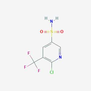 molecular formula C6H4ClF3N2O2S B1427697 6-氯-5-(三氟甲基)吡啶-3-磺酰胺 CAS No. 1228875-16-8
