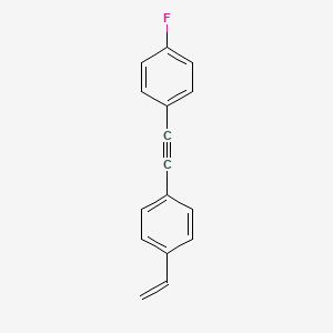 molecular formula C16H11F B14276976 1-Ethenyl-4-[(4-fluorophenyl)ethynyl]benzene CAS No. 169472-38-2