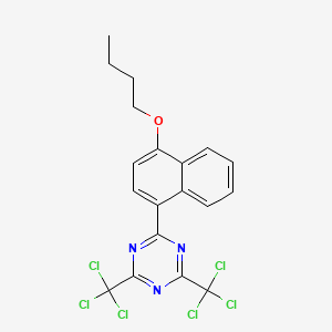 2-(4-Butoxynaphthalen-1-YL)-4,6-bis(trichloromethyl)-1,3,5-triazine