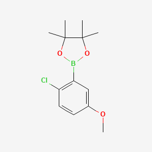 molecular formula C13H18BClO3 B1427700 2-(2-Chloro-5-methoxyphenyl)-4,4,5,5-tetramethyl-1,3,2-dioxaborolane CAS No. 1256781-73-3