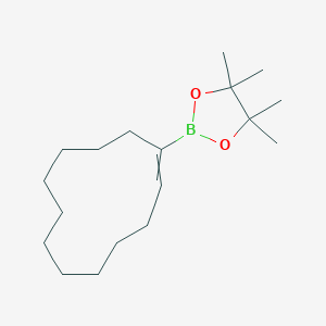 molecular formula C18H33BO2 B1427709 2-(1-环十二烯-1-基)-4,4,5,5-四甲基-1,3,2-二氧杂硼环丁烷 CAS No. 1041002-96-3