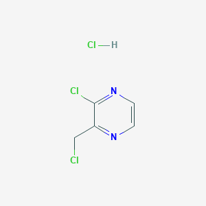 molecular formula C5H5Cl3N2 B1427715 2-氯-3-(氯甲基)吡嗪盐酸盐 CAS No. 1416354-33-0