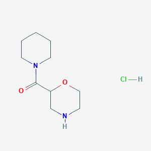 molecular formula C10H19ClN2O2 B1427718 2-(Piperidine-1-carbonyl)morpholine hydrochloride CAS No. 1229627-38-6