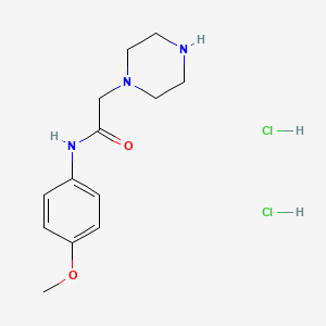 molecular formula C13H21Cl2N3O2 B1427723 N-(4-Methoxyphenyl)-2-piperazin-1-ylacetamide dihydrochloride CAS No. 1186049-55-7
