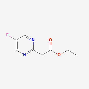 molecular formula C8H9FN2O2 B1427726 Ethyl 2-(5-fluoropyrimidin-2-yl)acetate CAS No. 1196151-66-2