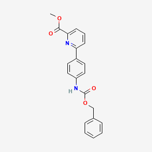 molecular formula C21H18N2O4 B1427729 6-(4-(((苄氧基)羰基)氨基)苯基)吡啶甲酸甲酯 CAS No. 1381944-48-4