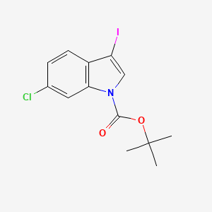 molecular formula C13H13ClINO2 B1427738 叔丁基 6-氯-3-碘-1H-吲哚-1-羧酸酯 CAS No. 868694-20-6
