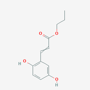 Propyl 3-(2,5-dihydroxyphenyl)prop-2-enoate