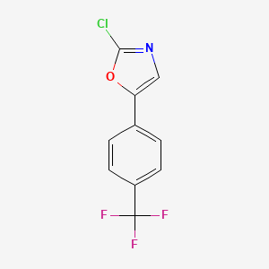 molecular formula C10H5ClF3NO B1427745 恶唑，2-氯-5-[4-(三氟甲基)苯基]- CAS No. 1238893-96-3
