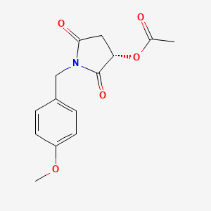 [(3S)-1-[(4-methoxyphenyl)methyl]-2,5-dioxopyrrolidin-3-yl] acetate