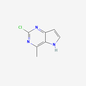molecular formula C7H6ClN3 B1427752 2-氯-4-甲基-5H-吡咯并[3,2-d]嘧啶 CAS No. 1140241-22-0