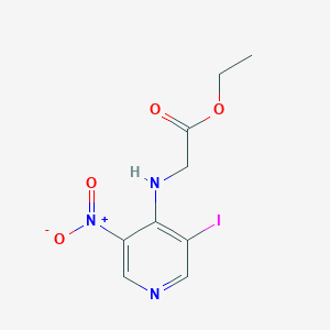 molecular formula C9H10IN3O4 B1427757 2-((3-碘-5-硝基吡啶-4-基)氨基)乙酸乙酯 CAS No. 1305324-91-7