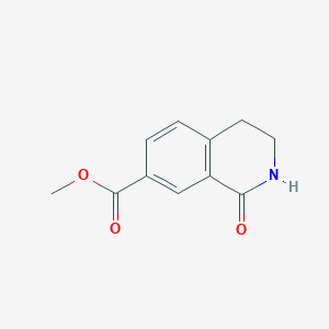 molecular formula C11H11NO3 B1427763 Methyl 1,2,3,4-tetrahydro-1-oxoisoquinoline-7-carboxylate CAS No. 1245798-40-6