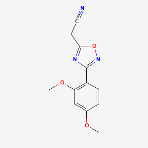 molecular formula C12H11N3O3 B1427776 [3-(2,4-Dimethoxyphenyl)-1,2,4-oxadiazol-5-yl]acetonitrile CAS No. 1365962-13-5