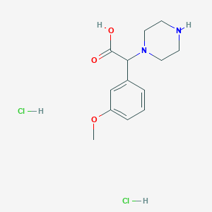 B1427779 (3-Methoxy-phenyl)-piperazin-1-yl-acetic acid dihydrochloride CAS No. 1373519-32-4