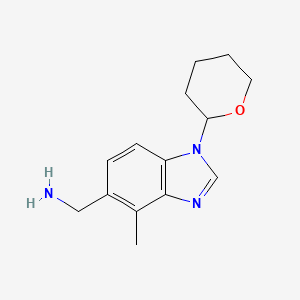 B1427788 (4-Methyl-1-(tetrahydro-2H-pyran-2-yl)-1H-benzo[d]imidazol-5-yl)methanamine CAS No. 1425933-32-9