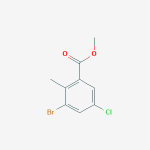 molecular formula C9H8BrClO2 B1427790 3-溴-5-氯-2-甲基苯甲酸甲酯 CAS No. 1403597-45-4