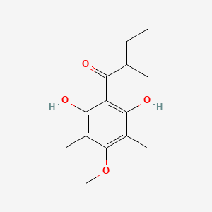 1-(2,6-Dihydroxy-4-methoxy-3,5-dimethylphenyl)-2-methylbutan-1-one