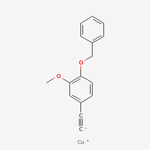 copper(1+);4-ethynyl-2-methoxy-1-phenylmethoxybenzene