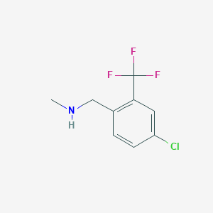 molecular formula C9H9ClF3N B1427792 {[4-氯-2-(三氟甲基)苯基]甲基}(甲基)胺 CAS No. 1079439-73-8