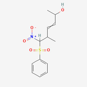 6-(Benzenesulfonyl)-5-methyl-6-nitrohex-3-en-2-ol