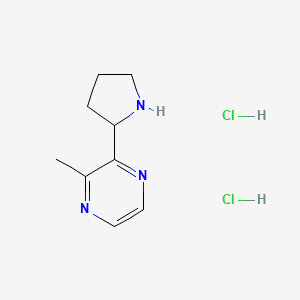 B1427795 2-Methyl-3-(pyrrolidin-2-yl)pyrazine dihydrochloride CAS No. 1361116-87-1