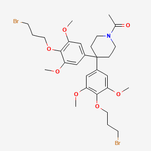 1-{4,4-Bis[4-(3-bromopropoxy)-3,5-dimethoxyphenyl]piperidin-1-yl}ethan-1-one