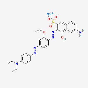 6-Amino-3-((4-((4-(diethylamino)phenyl)azo)-2-ethoxyphenyl)azo)-4-hydroxy-2-naphthalenesulfonic acid, monosodium salt