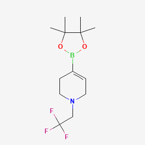 molecular formula C13H21BF3NO2 B1427800 4-(4,4,5,5-Tetramethyl-1,3,2-dioxaborolan-2-YL)-1-(2,2,2-trifluoroethyl)-1,2,3,6-tetrahydropyridine CAS No. 1219931-41-5