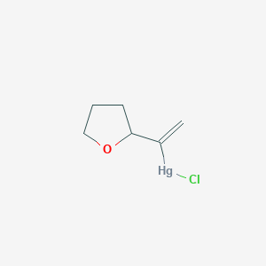 molecular formula C6H9ClHgO B14278002 Chloro[1-(oxolan-2-yl)ethenyl]mercury CAS No. 141342-25-8