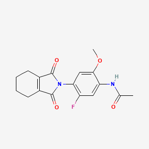 Acetamide, N-(5-fluoro-4-(1,3,4,5,6,7-hexahydro-1,3-dioxo-2H-isoindol-2-yl)-2-methoxyphenyl)-