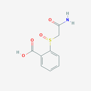 molecular formula C9H9NO4S B1427805 2-(氨甲酰甲磺酰基)苯甲酸 CAS No. 682749-23-1