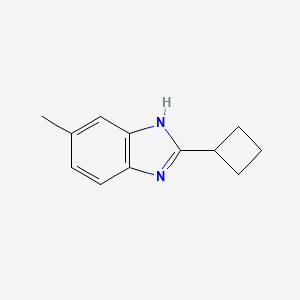 molecular formula C12H14N2 B1427806 2-Cyclobutyl-5-methyl-1H-benzimidazole CAS No. 1250002-00-6