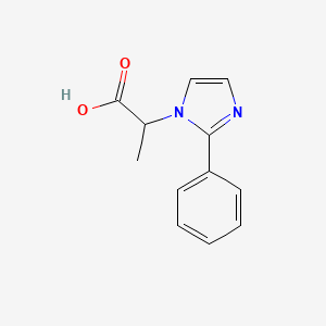 molecular formula C12H12N2O2 B1427808 2-(2-phenyl-1H-imidazol-1-yl)propanoic acid CAS No. 1248743-01-2