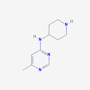 molecular formula C10H16N4 B1427811 6-methyl-N-(piperidin-4-yl)pyrimidin-4-amine CAS No. 1239843-12-9
